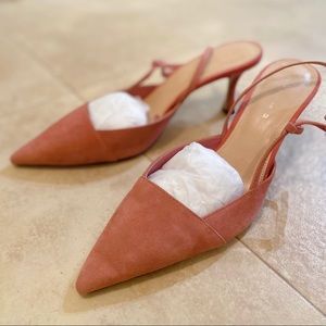 Zara Suede Slingback Heels